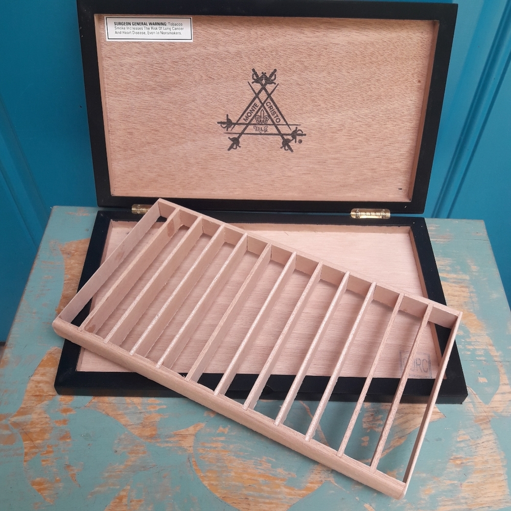 Cigar box Vintage Wood Cigar Box diy Project Creative idea Jewelry Box Repurpose